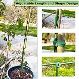 4BAOHUI Green Garden Plant Stakes 20Pcs Plastic Coated Steel 11mm x 40cm view 5
