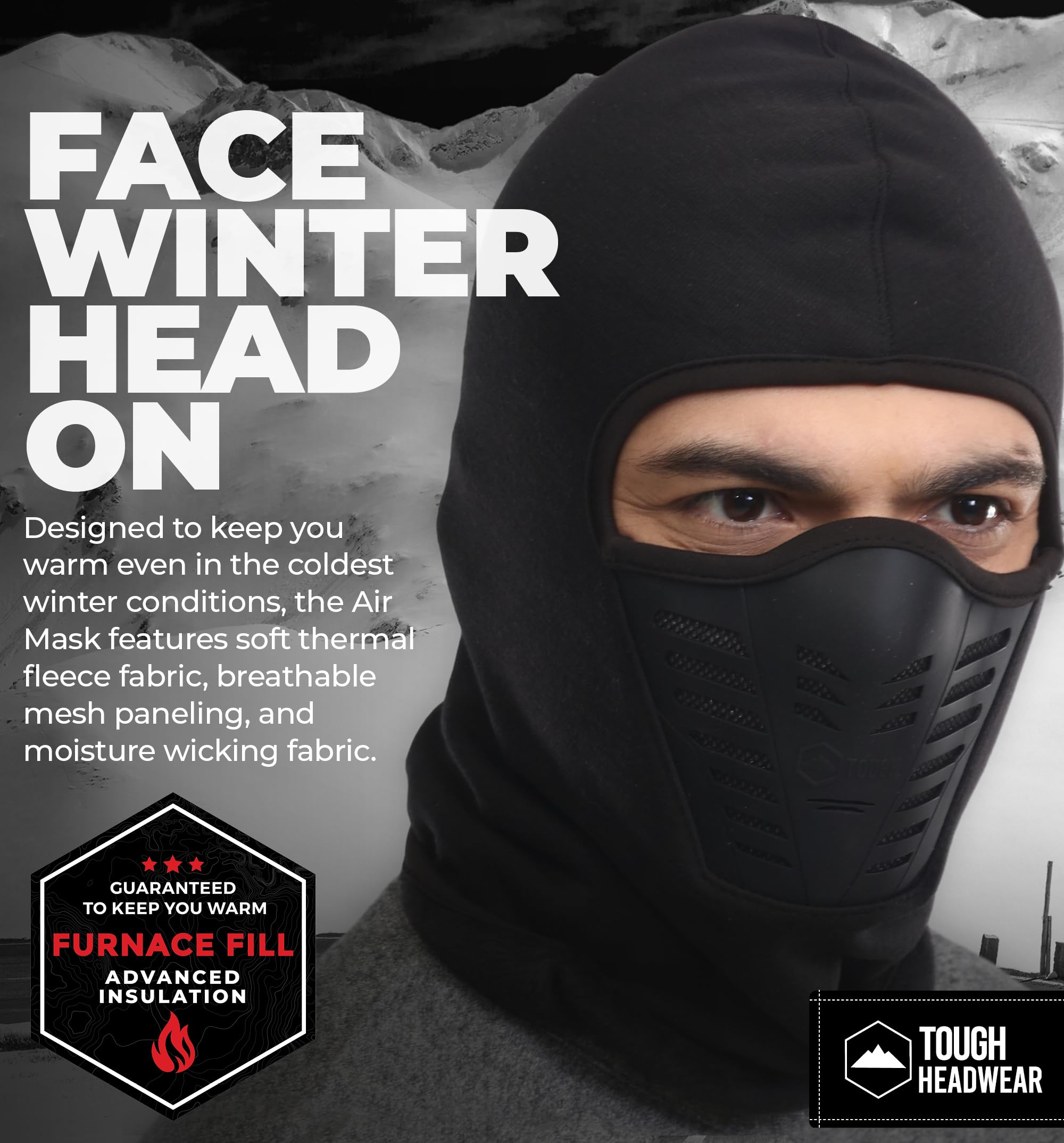 Tough Headwear Balaclava Ski Mask - Warmth & Winter Balaclava - Helmet Liner & Motorcycle Gear - Comfort & Skiing Accessories
