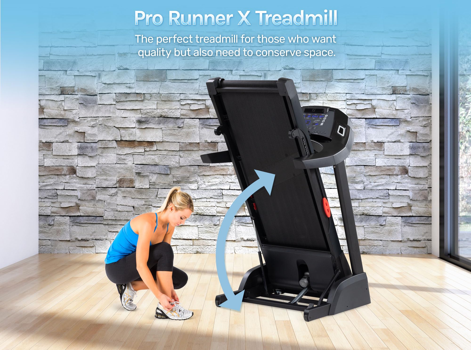 3G Cardio Pro Runner X Treadmill - Heavy Duty Home Construction - FreeSync FTMS Bluetooth Connectivity - Low 6.5