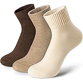 COZYOFFI Cotton Women Boot Socks: Aesthetic Soft Crew for Fall Winter Size 6-11 (3/6 Pack)