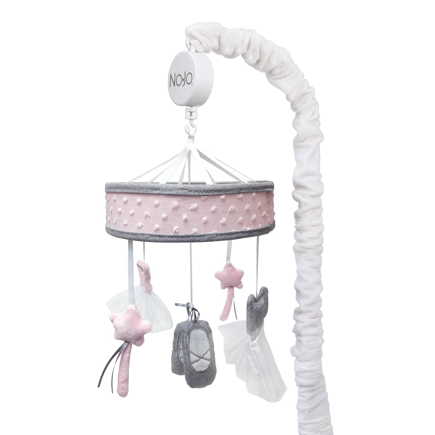 pink crib with changing table