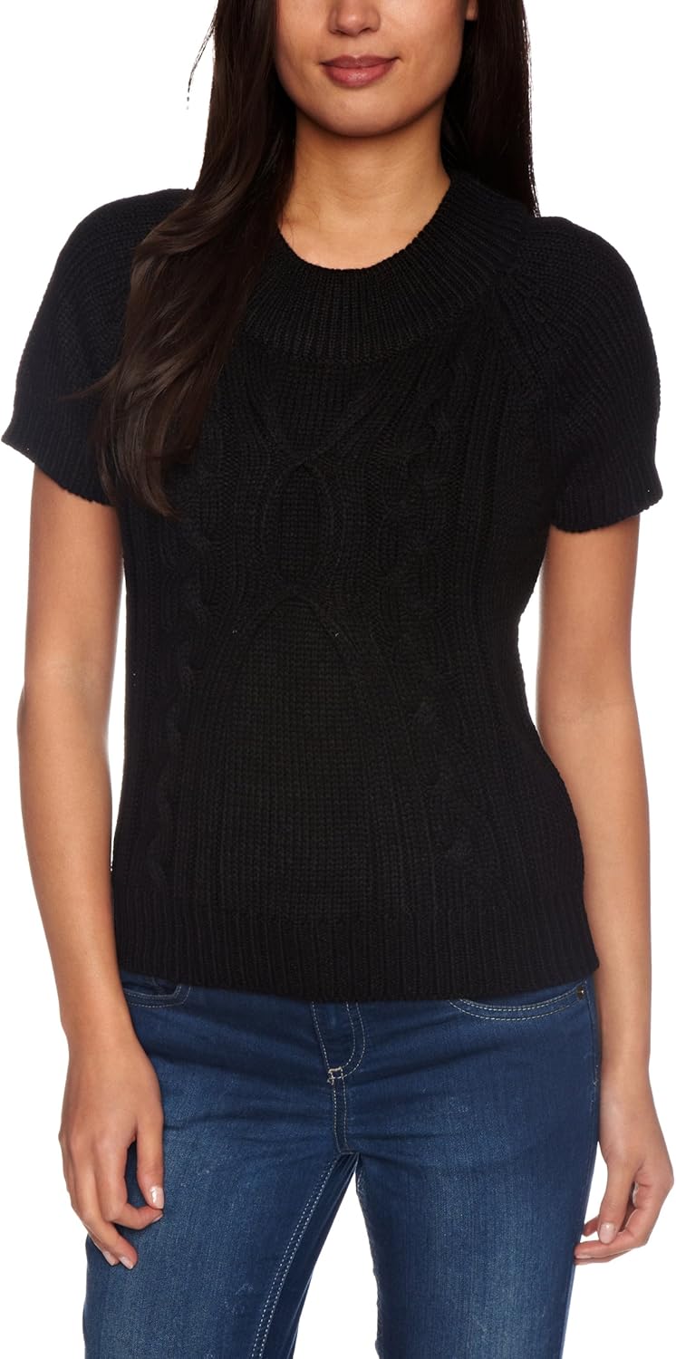 Byoung Aryana Short Sleeve Women's Jumper Black Size 12 Amazon.co.uk
