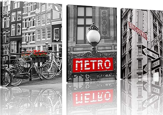 Amazon Com Tutubeer Black And White Vintage New York City Canvas