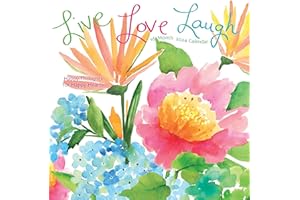 Graphique 2024 Live Love Laugh Mini Wall Calendar | 7” x 7” | Thick Paper | Home & Office Organizer | Large Monthly Grid | 3 Languages & Marked Holidays | 4 Month Preview Page for 2024