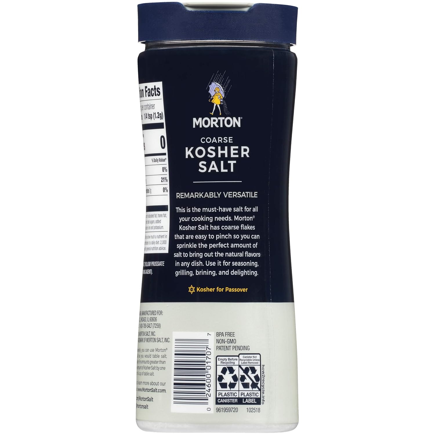 Morton Kosher Salt, Coarse, 16 Ounce (Pack of 12) : Grocery & Gourmet Food