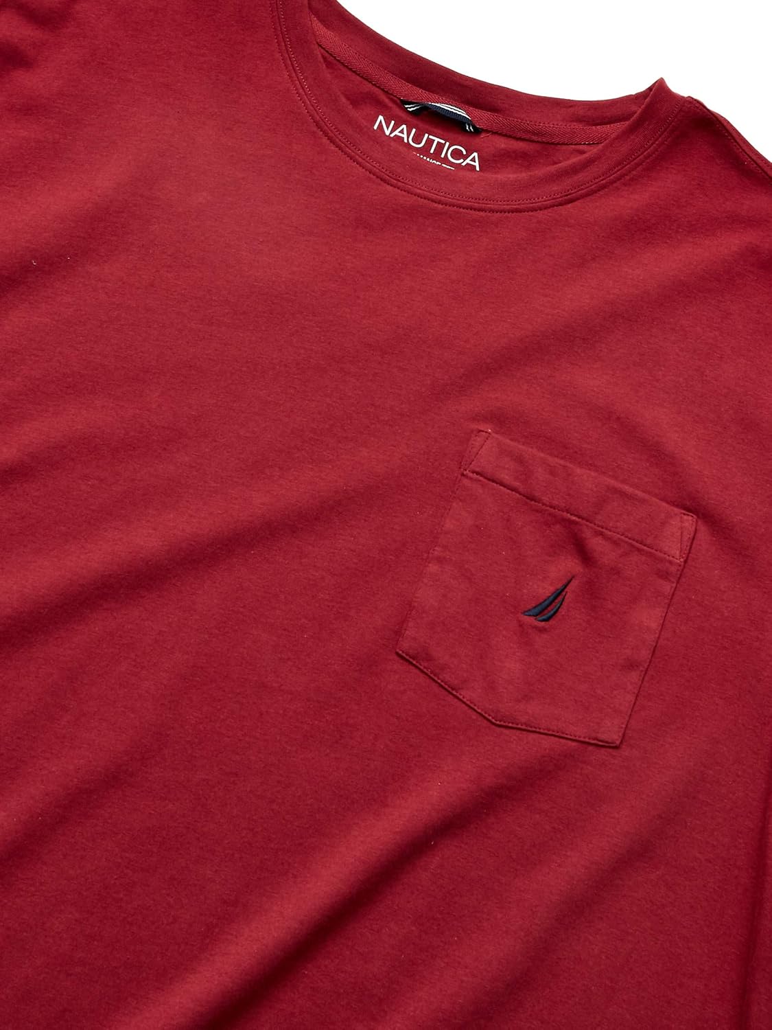 Nautica Men's Big and Tall Solid Crew Neck Short Sleeve Pocket T-Shirt | 