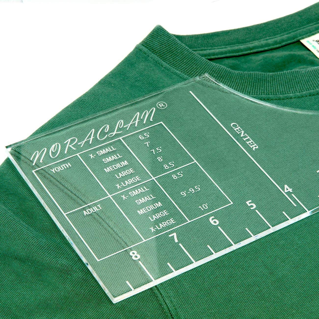 leafeat T-Shirt Rulers Guide,Shirt Alignment Tool for Applying Vinyl and Sublimation Designs On Shirts with Size Chart Built-in - Image 4