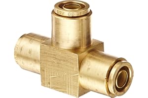 Eaton Weatherhead 1864X8 Brass CA360 D.O.T. Air Brake Tube Fitting, Union Tee, 1/2" Tube OD