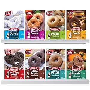 Katz Gluten Free Snacks Top 8 Donut Flavors | Gluten Free, Dairy Free, Soy Free, Nut Free | Powdered, Glazed, Cinnamon, Chocolate Frosted & More | Kosher (1 Pack of each, 8 Total)