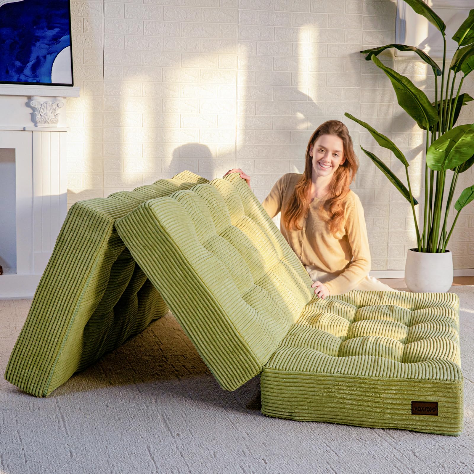 MAXYOYO Tri-Fold Mattress, 6 Inch Tufted Folding