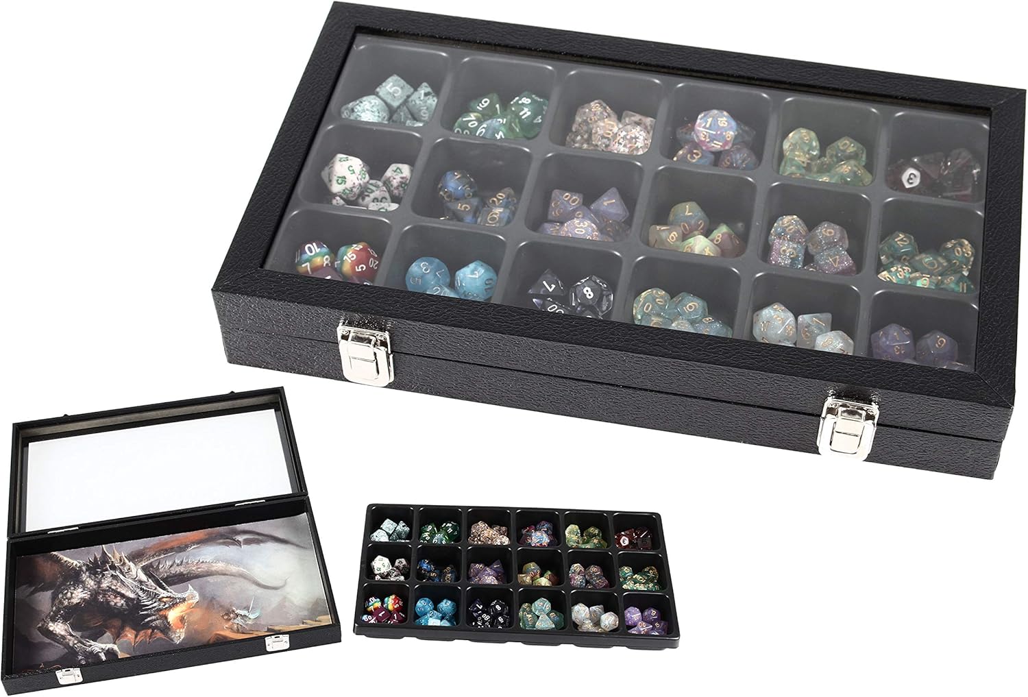Dice Co. Dice Display Case and Rolling Tray with
