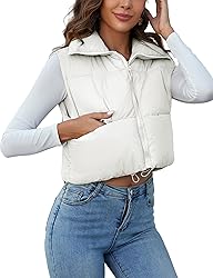 Kissonic Women's Padded Down Vest Puffer Stand