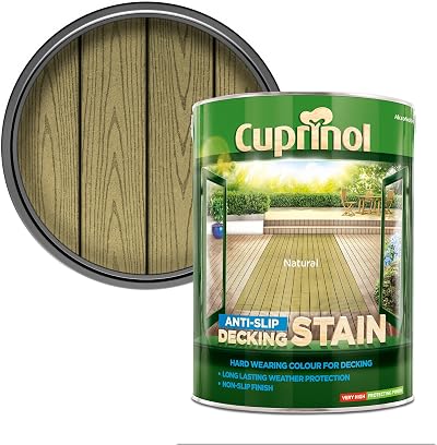 Cuprinol Anti-Slip Decking Stain Exterior Woodcare Natural 5L