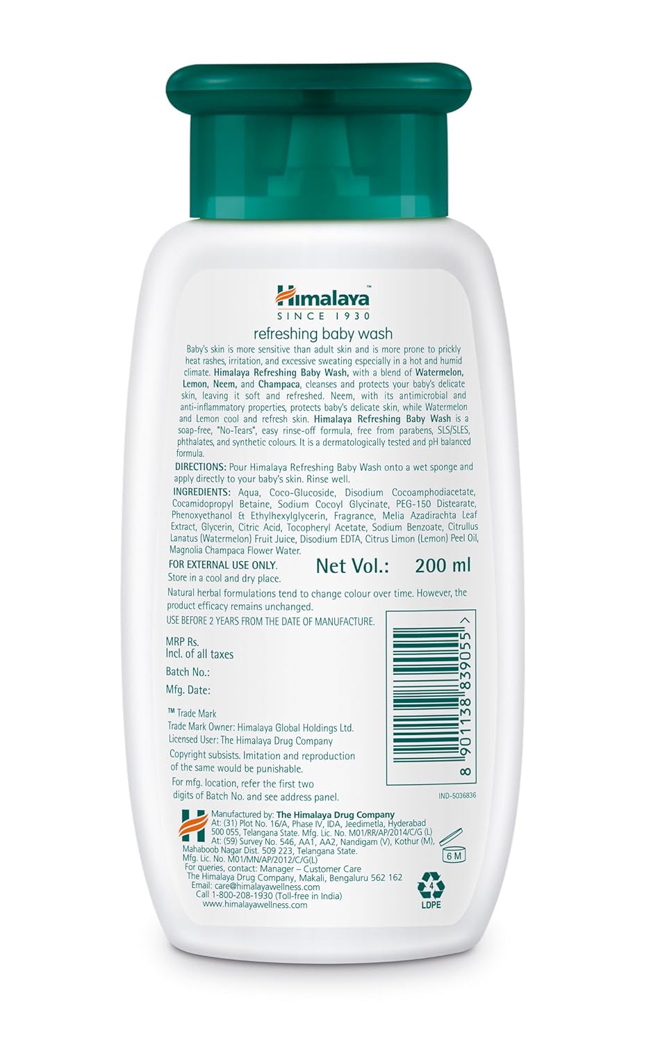 himalaya refreshing baby wash