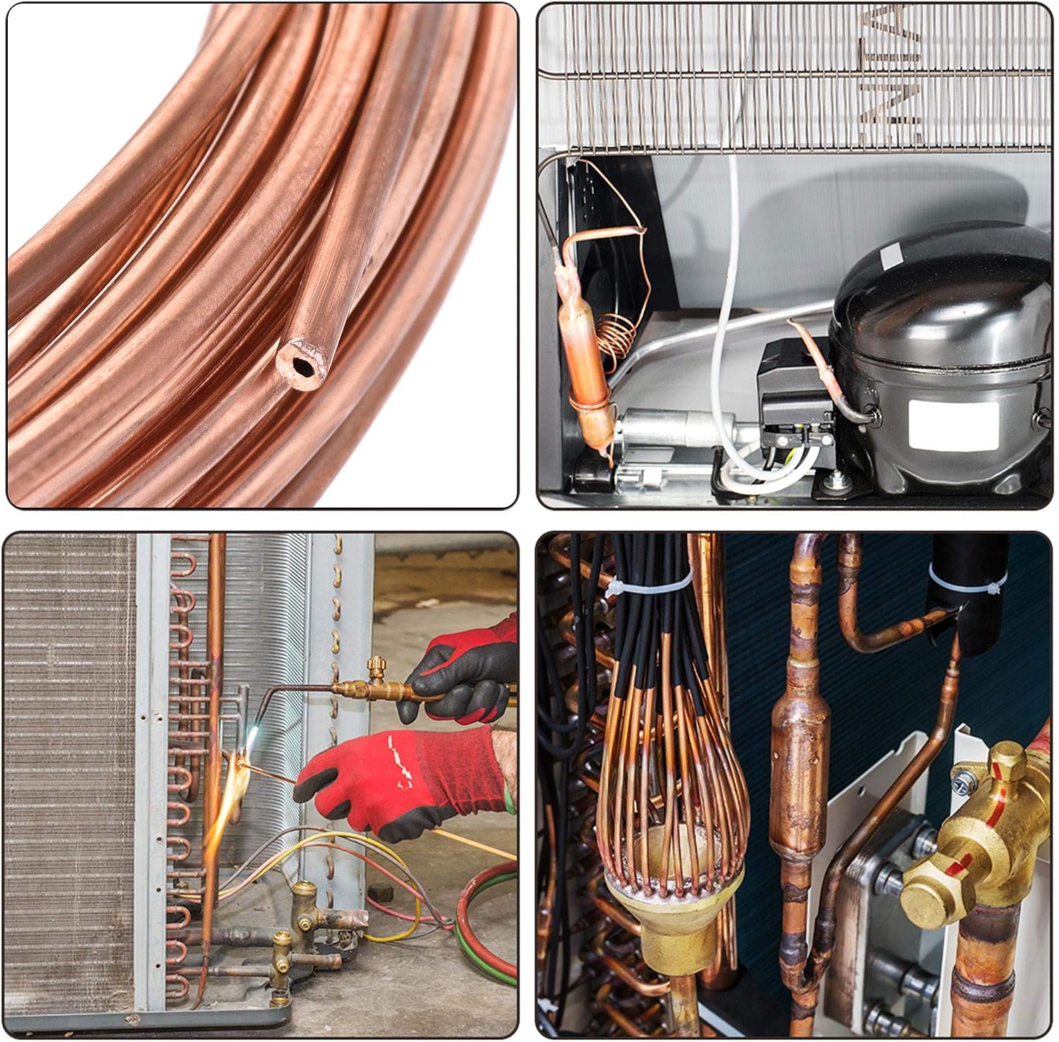 sourcing map Refrigeration Tubing 1.8mm OD x 0.8mm ID x 24.5Ft Length Copper Tubing Coil - Image 5