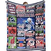 VHIKMLY Football Gifts, Football Blanket Stuff, Sports Gifts for Boys Men Fans Player, Team Blanket for Christmas Birthday 60"x50"