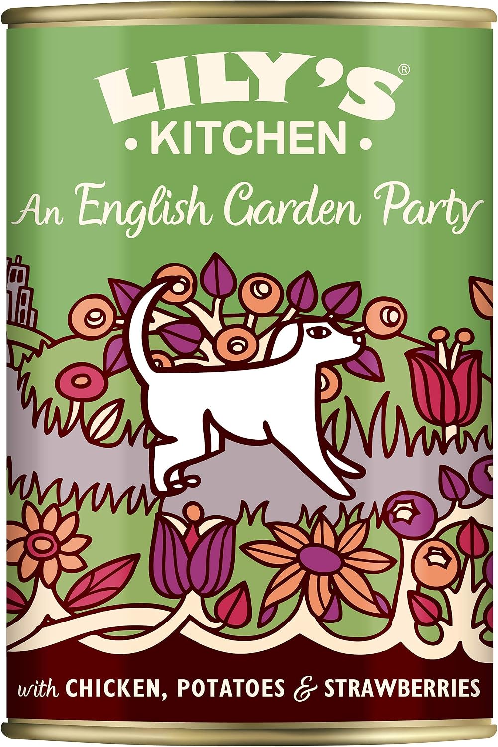 Lily's Kitchen Made with Natural Ingredients Adult Wet Dog Food Tin An English Garden Party 6 x 400g