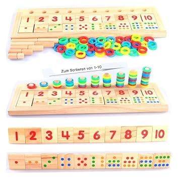 Mubei Toys Mathe Lernspiel Tafel Aus Holz Zahlen Lernen Mit