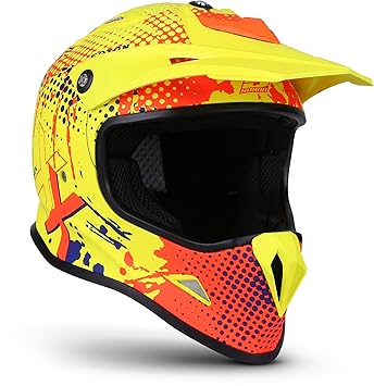 Soxon® SKC-33 „Fusion Neon“ · Kinder-Cross-Helm · Motorrad-Helm MX Cross-Helm MTB BMX Cross-Bike · ECE Schnellverschluss Slim