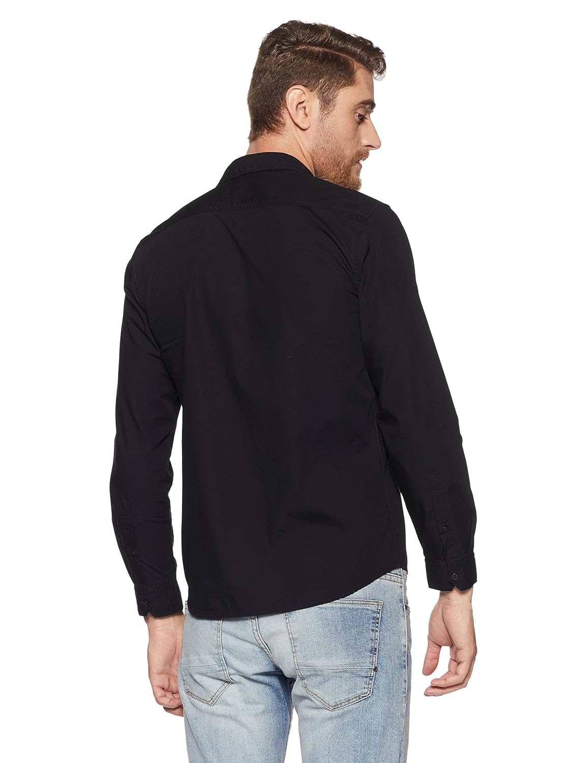 lee men's solid slim fit casual shirt