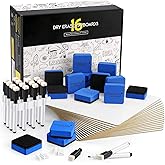 Magicfly Double-Sided Small White Board for Classroom, 9 x 12 Inches Dry Erase Lap Boards, Bulk Pack of 16 Mini White Board f