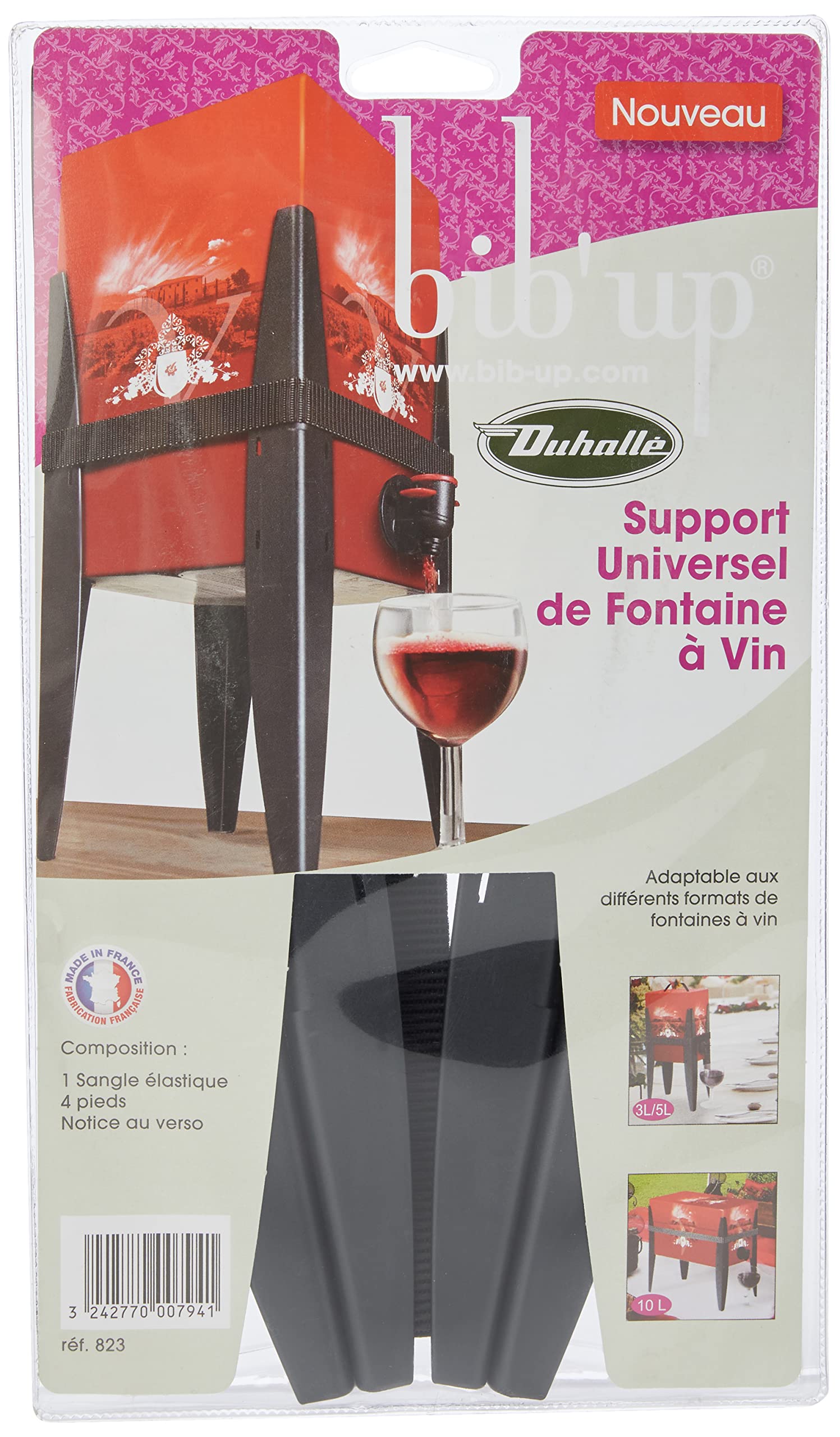 Duhalle 823 bib' Up 3 x 18 x 31.5 cm Plastic Black