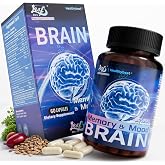LeafStory Nootropic Brain Supplements for Memory and Focus, 60 Capsules | Cognitive &amp; Mood Support, Mental Clarity, Vitamin B6, B12 &amp; Folate, Triple Magnesium Complex, Phosphatidylserine, Omega-3,DHM
