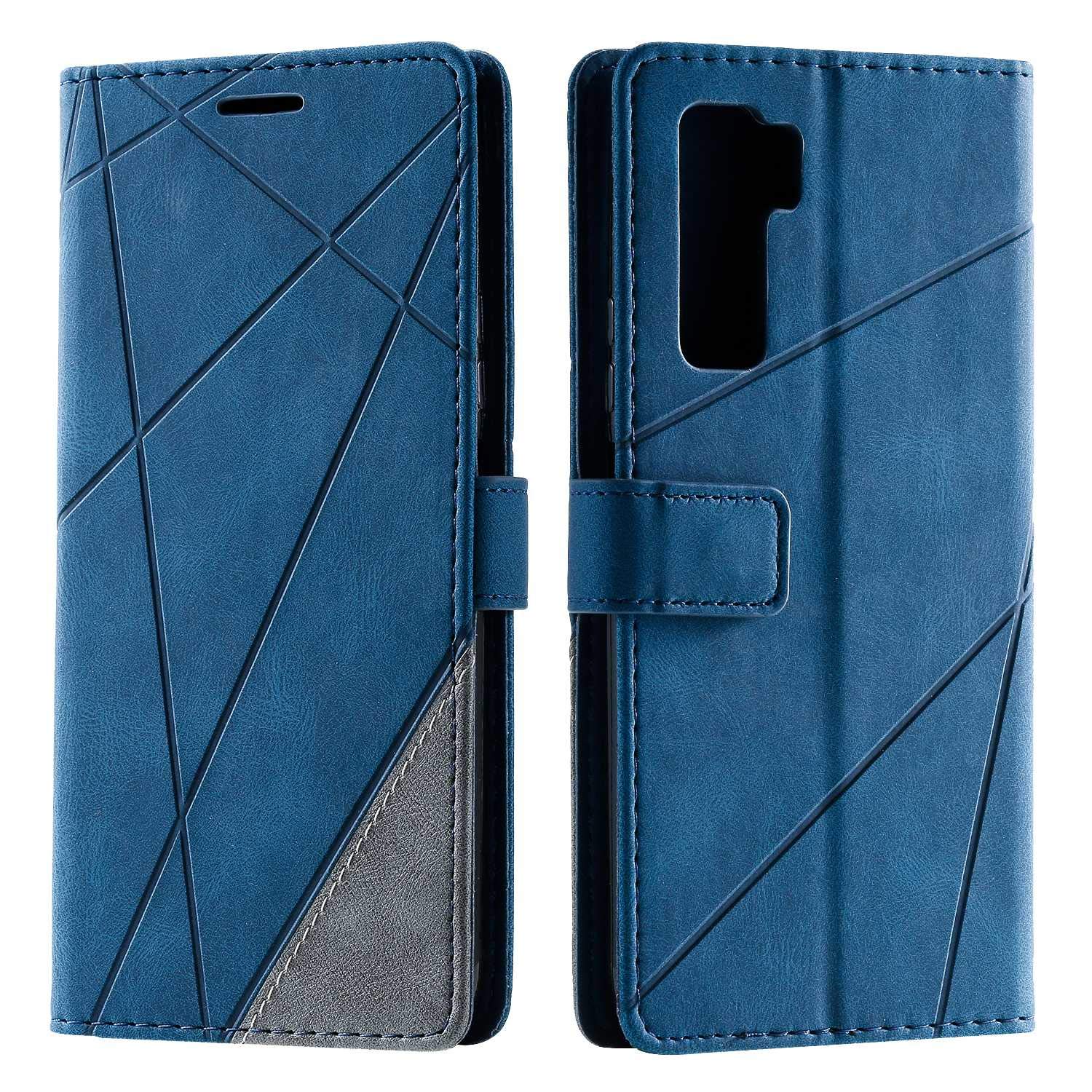 SONWO Case for Huawei P40 Lite 5G Case, Premium Leather Flip Wallet Case Magnetic Closure Card Slots Kickstand Phone Case for Huawei P40 Lite 5G, Blue