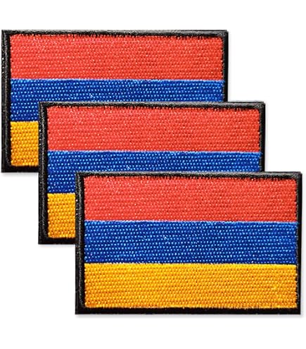 Armenia Flag Patch - Embroidered Iron-On Emblem, National Banner Badge, New & High Quality