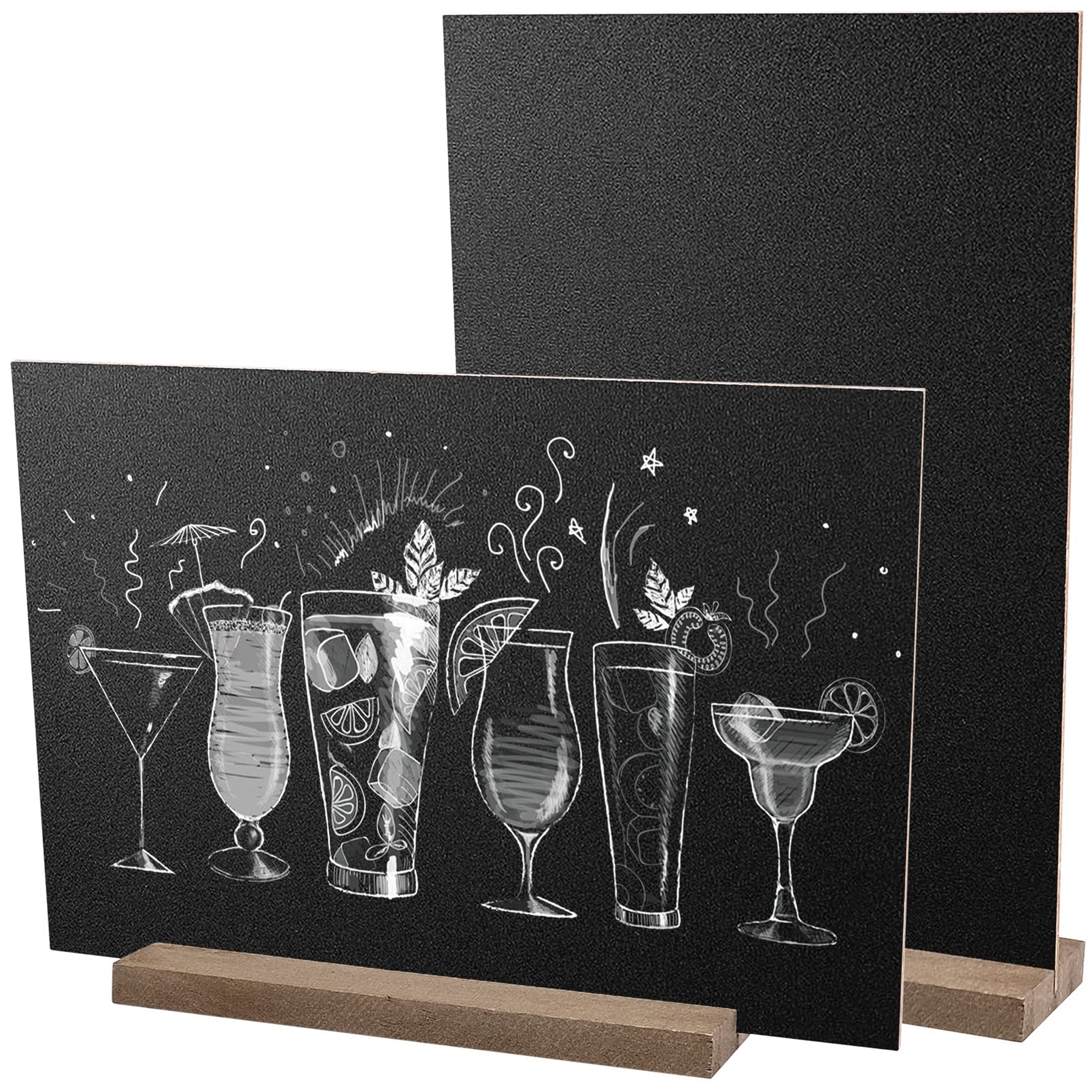 Cisolen 2 Pieces Mini Blackboard with Stand Table Top Board Double Sided Small Blackboard Chalkboard for Wedding Party Birthday Table Decoration Menu Sign Card Holder