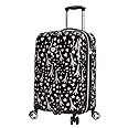 Betsey Johnson Designer 20 Inch Carry On - Expandable (ABS + PC) Hardside Luggage - Lightweight Durable Suitcase With 8-Rolling Spinner Wheels for Women (Paris Love)