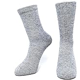 iMongol Pure Cashmere Thick Unisex Men Women Crew Mid Calf Causal Socks, Smooth Toes and Heel Sewed by Handwork