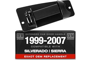 Extended Cab Passenger Side Rear Door Handle RH GM1521115| Compatible with Chevy Silverado Pickup (99-06) GMC Sierra Pickup T