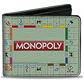 Buckle-Down Hasbro Wallet, Bifold, Monopoly Game Board Layout, Vegan Leather