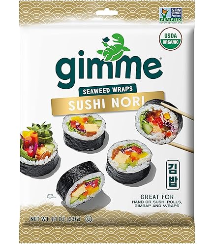 Amazon.com : J-BASKET Organic Sushi Nori Premium Roasted Seaweed