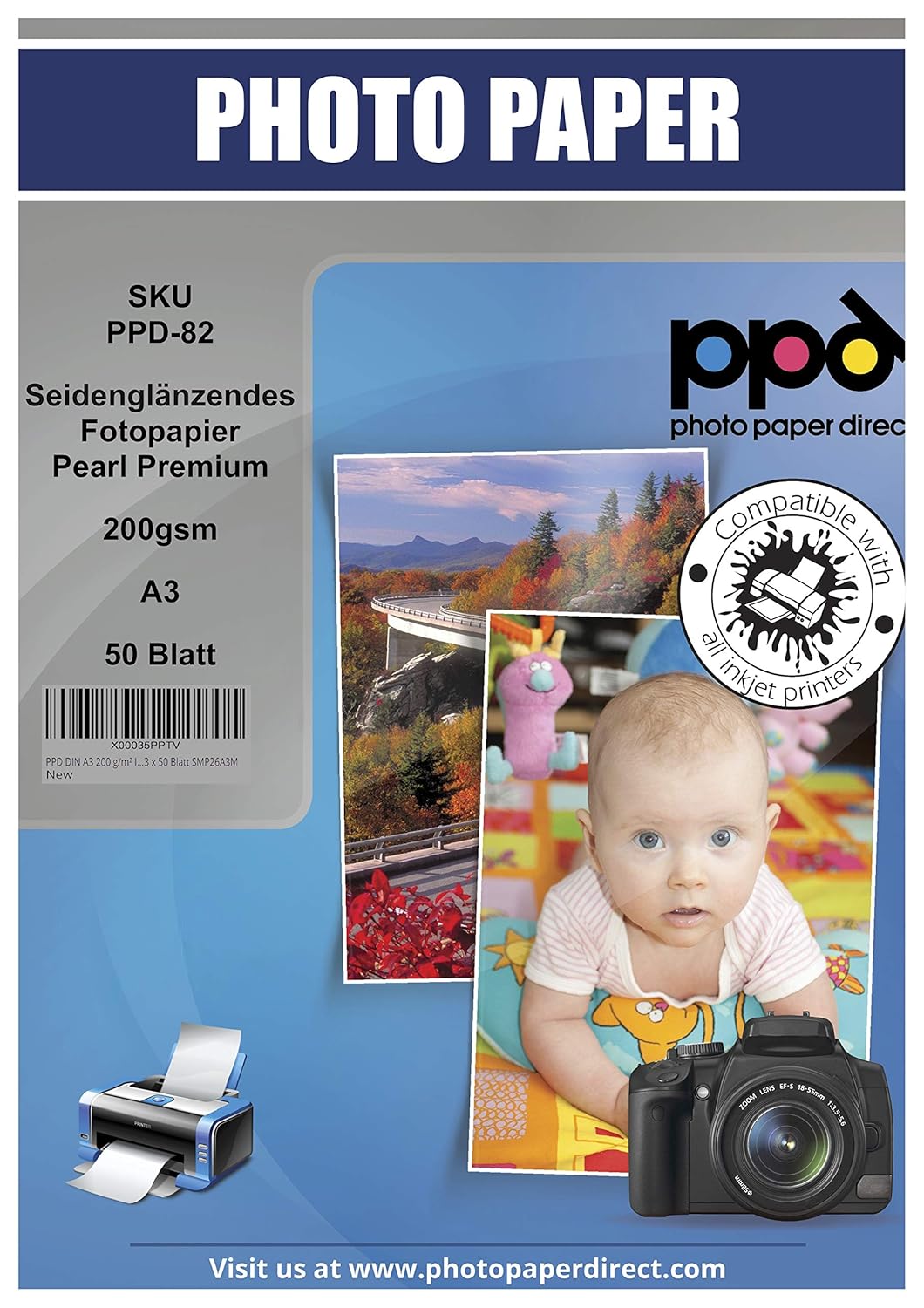 Carta Photo Paper Direct PPD82 Carta fotografica satinata perlata