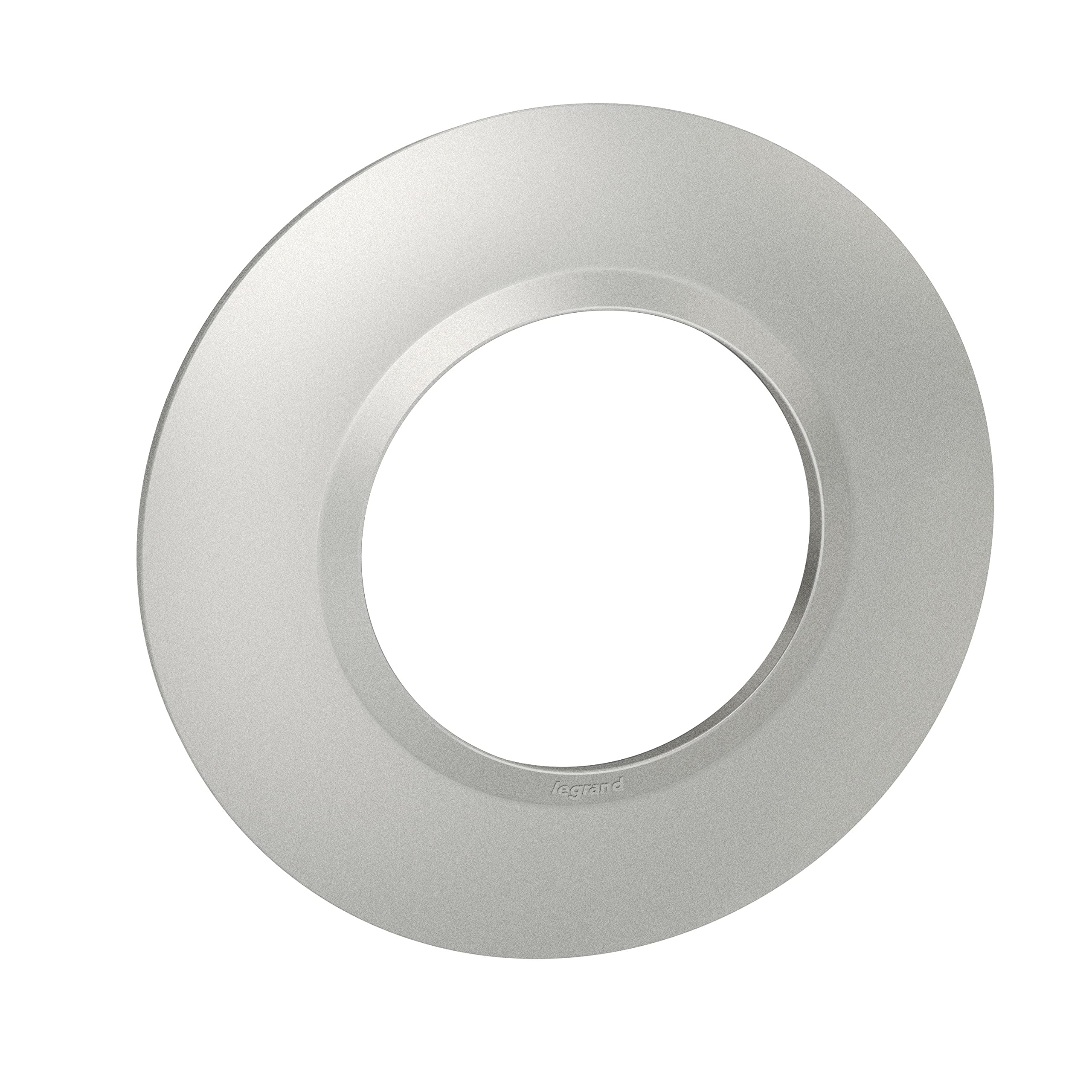 Legrand Dooxie LEG600975 PL 1P Decorative Plate Round with 1 Hole Aluminium Effect