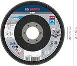 Bosch 1x PRO Metal X571 Flap Disc 115mm Grit 80 Angled Edge For Small Angle view 3