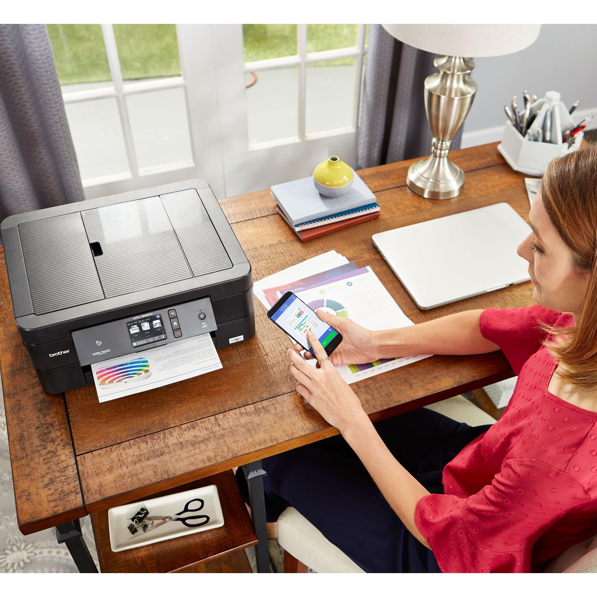 Brother Wireless All-In-One Inkjet Printer, MFC-J895DW, Multi-Function Color , Duplex Printing, NFC One Touch to Connect Mobile Printing, Amazon Dash Replenishment Enabled