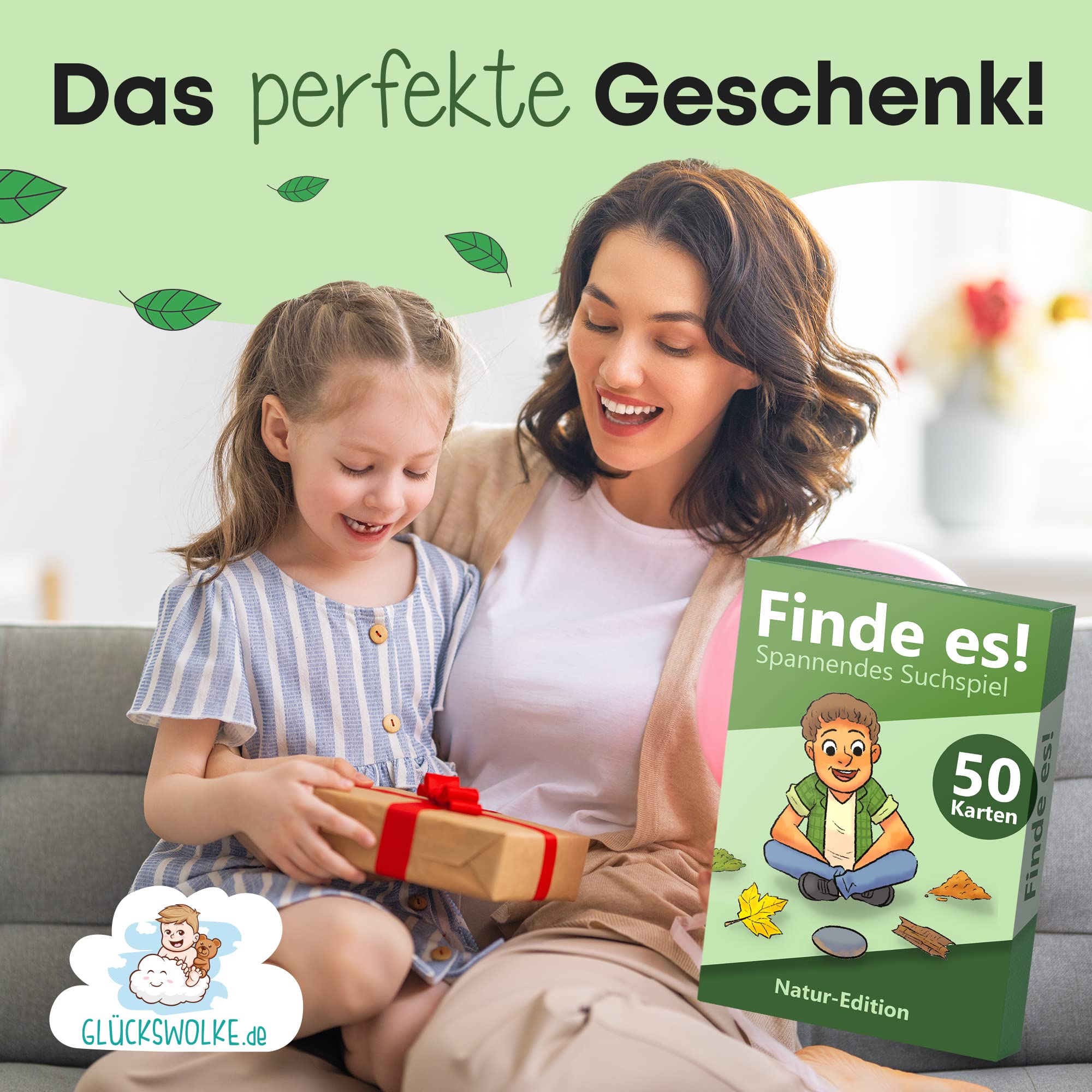 GLÜCKSWOLKE - Find it I Rediscover Nature Outside, Outdoor Treasure Hunt for Children, Explorer Toy & Children's Game, Games from 4, 5, 6, 7, 8 Years, Gift for Girls and Boys