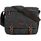 Canvas Messenger Bag for Men Women,Travel Satchel Shoulder bag 15.6 Inch Laptop Bag briefcase Business