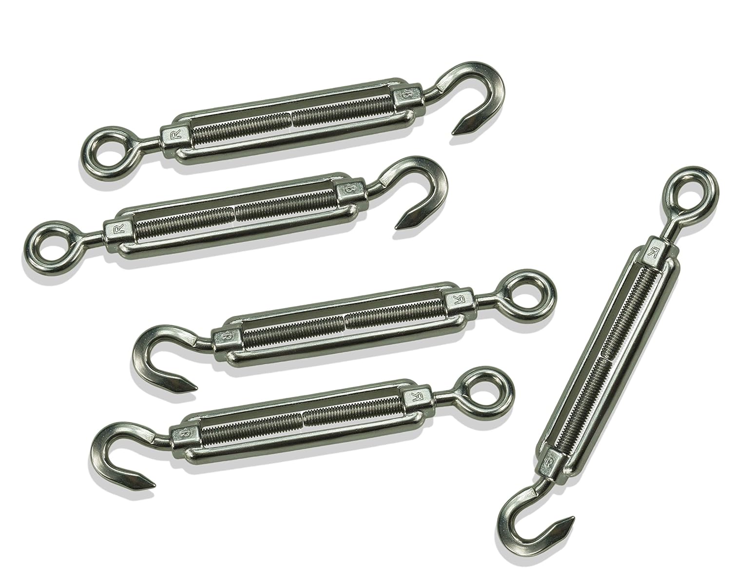 MarineNow 6mm 316 Stainless Steel Jaw Jaw Turnbuckle M6 Open Body with