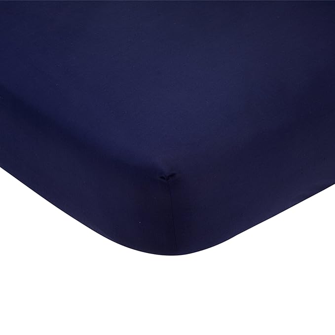 solid navy blue crib bedding
