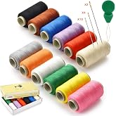 12 Color Sewing Thread Kit, Needle and Polyester Threads Small kit, with Needle Threader for Hand &amp; Machine, DIY and Home