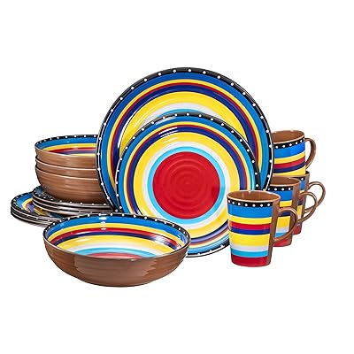 16-Piece Melamine Dinnerware Set, Service for Kuwait Ubuy