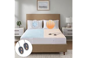 Beautyrest Heated Mattress Pad King - Electric Bed Warmer Cool to Touch, All Seasons Cover, 5 Heat Level, Auto Shut Off, Deep Pocket - Machine Wash Electric Mattress Pad, UL Certified, White, King