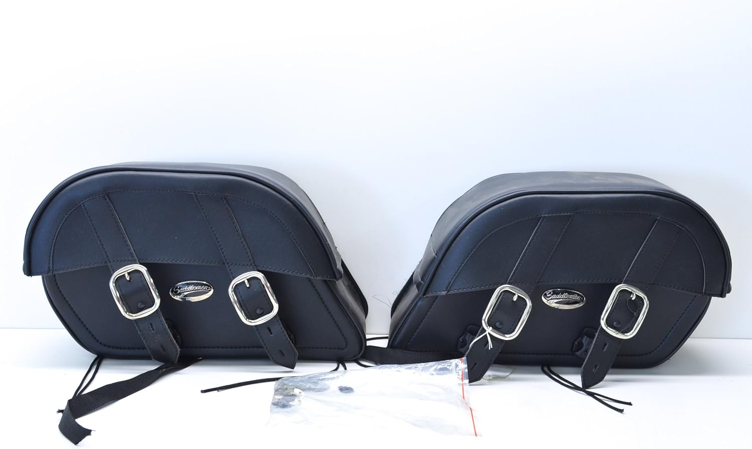 custom leather throw over saddlebags
