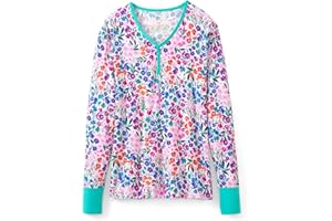 Little Sleepies Womens Pajama Top, Viscose from Bamboo, Henley Button Up Nursing PJs, Family Matching Pajamas for Women Set