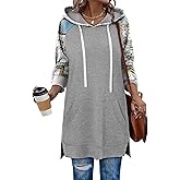 KISSMODA Women Hoodies Dress Long Sweatshirts Dress Raglan Sleeves Oversized Sweatshirts with Pocket 2025 Fall Winter Trendy
