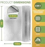 BLOSTM Foil Insulation Roll 1m x 10m Radiator Reflector Panels view 2